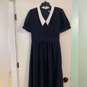 Navy blues dress beautiful only wore once size 10